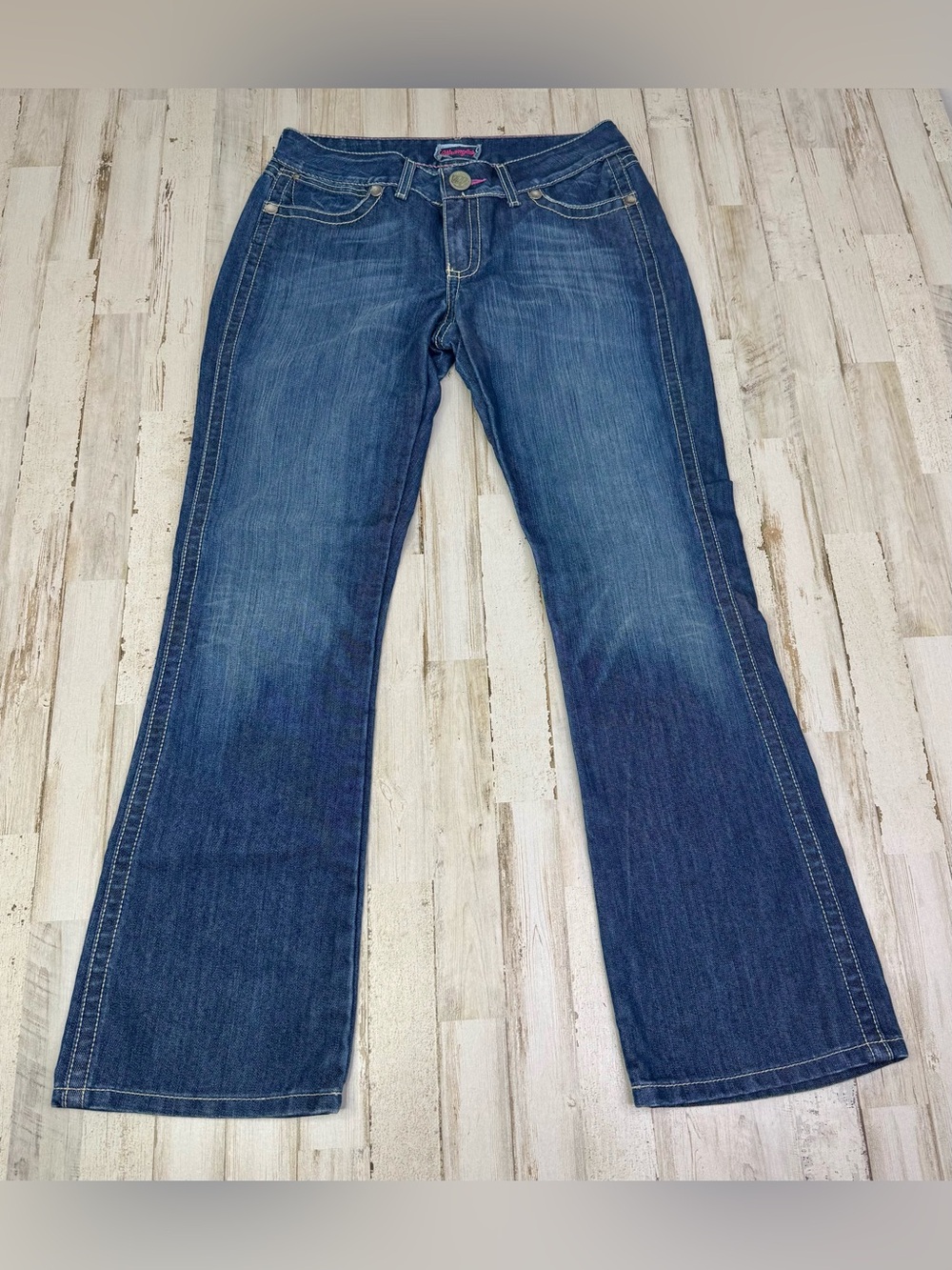Wrangler Jeans Womens 7/8x32 (32x32) Blue Straight Leg Cut Western Cowgirl